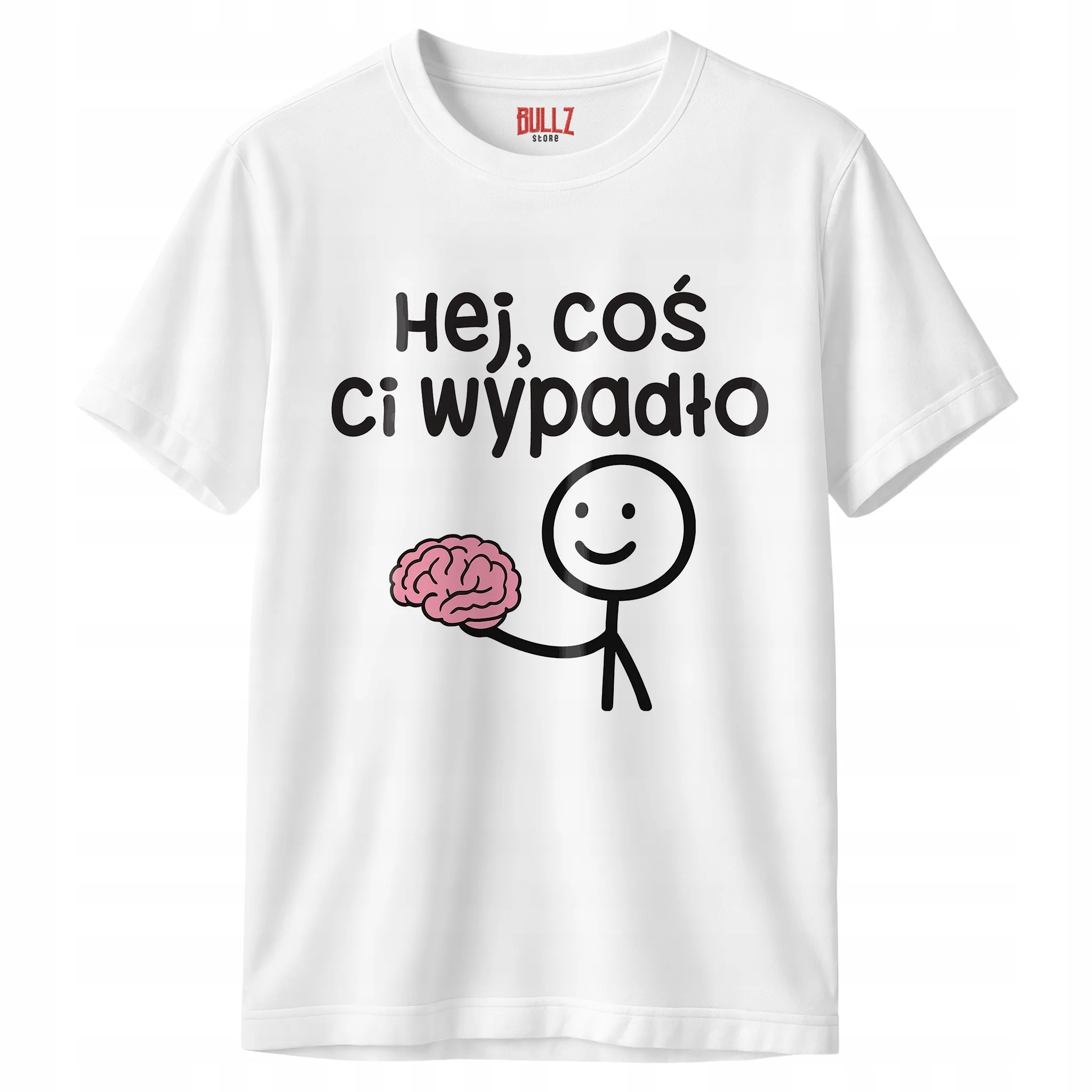 Koszulka biała męska Hej Coś Ci Wypadło Zabawny Prezent r. 3XL