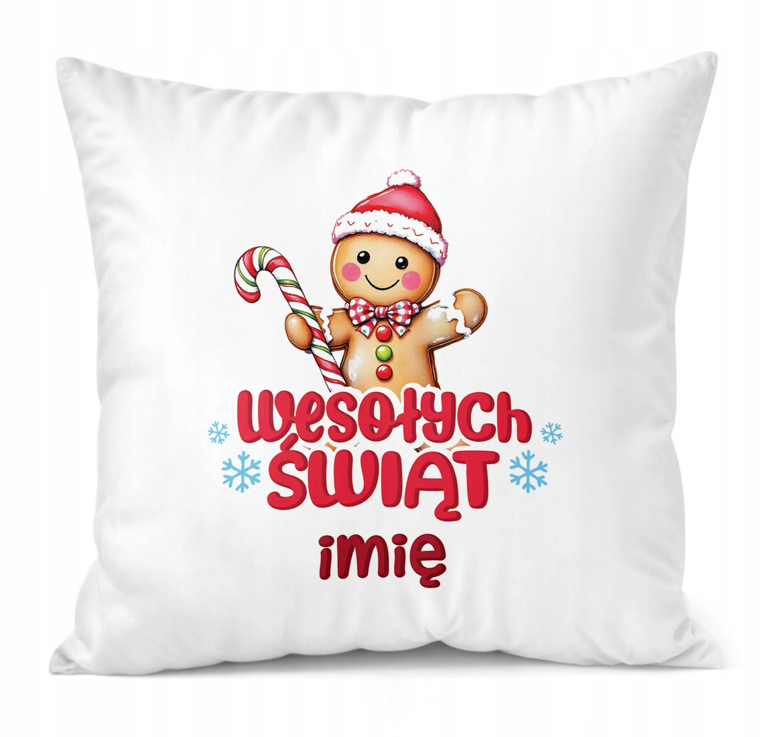 Poduszka 38x38cm Personalizowana Świąteczna Wesołych Świąt Prezent