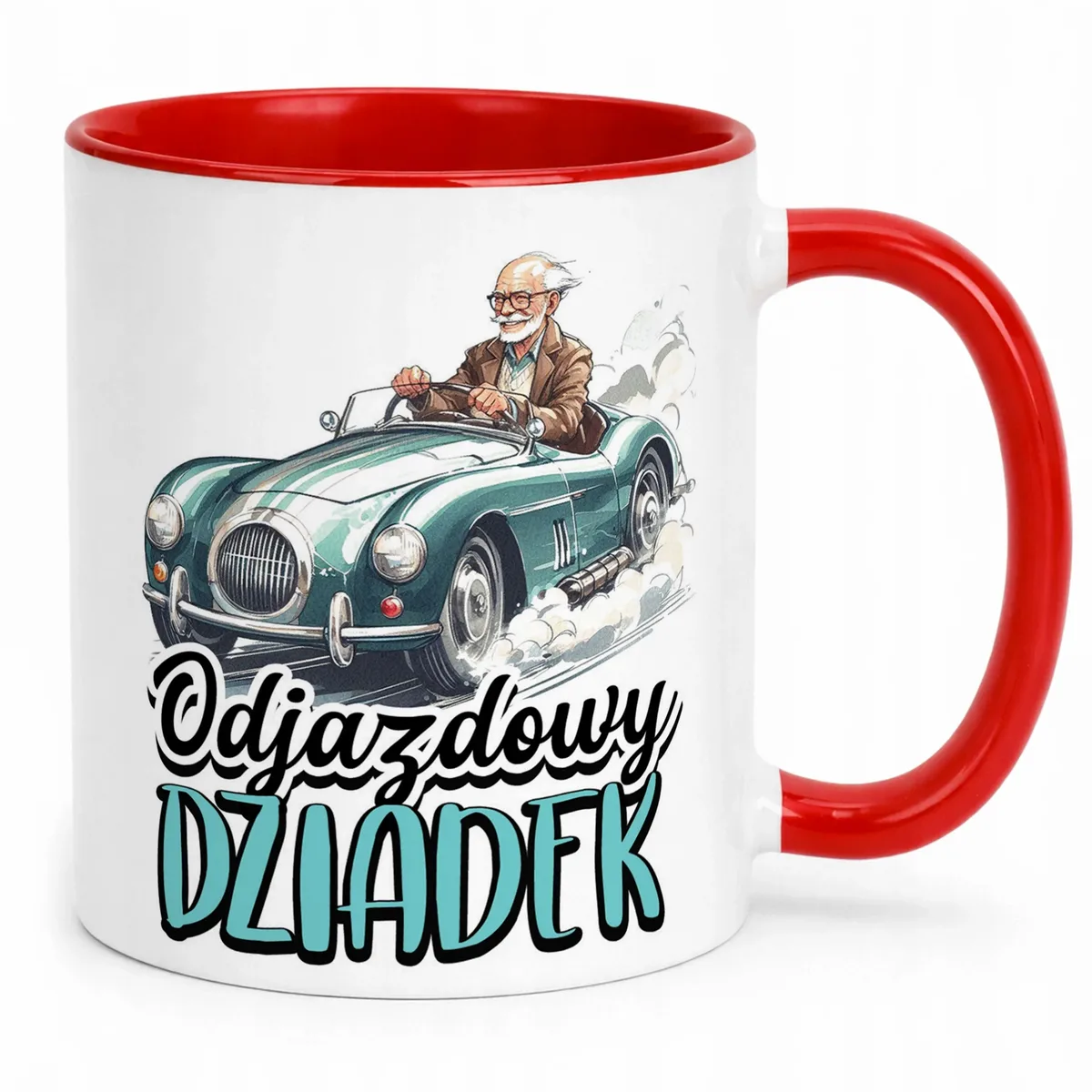 Kubek Czerwony Dzień Dziadka Dla Dziadka Prezent Upominek