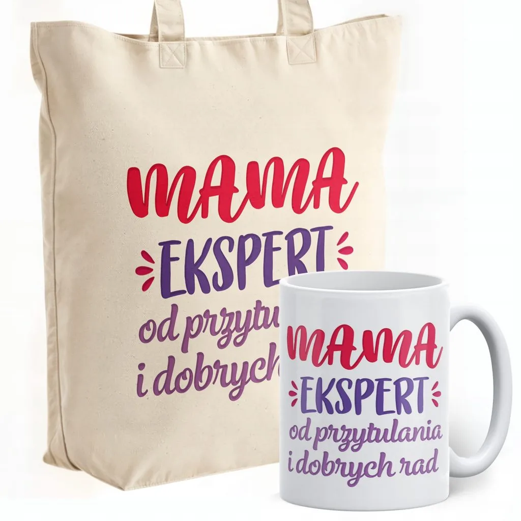 Zestaw Kubek + Torba Premium Dzień Matki Dla Mamy Prezent Upominek