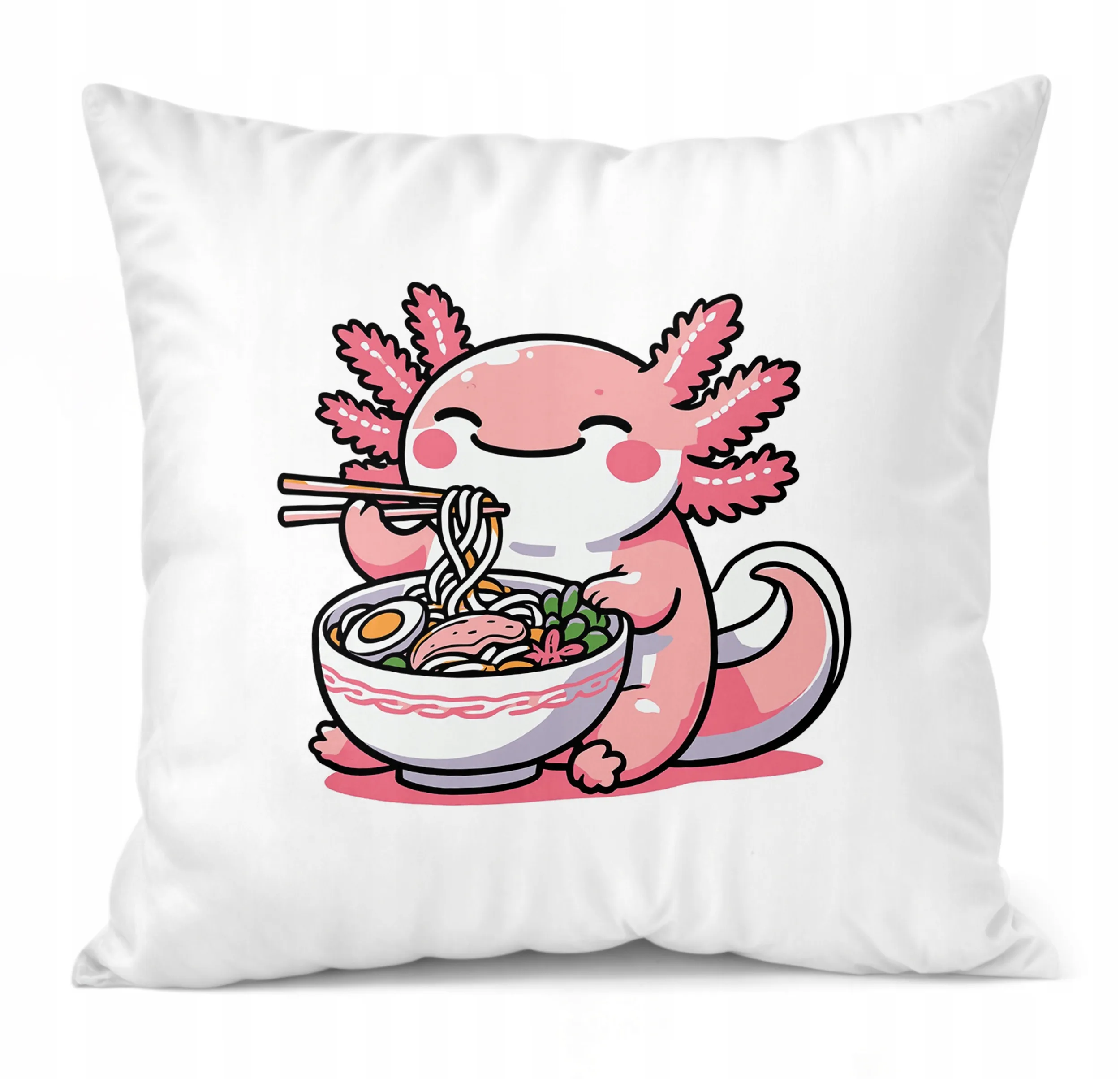 Poduszka 40×40 dla dziewczynki Aksolotl Axolotl Różowy Zwierzak Trend HIT