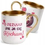 Kubek Premium Złoty Na Walentynki Kocham Cię Prezent Upominek