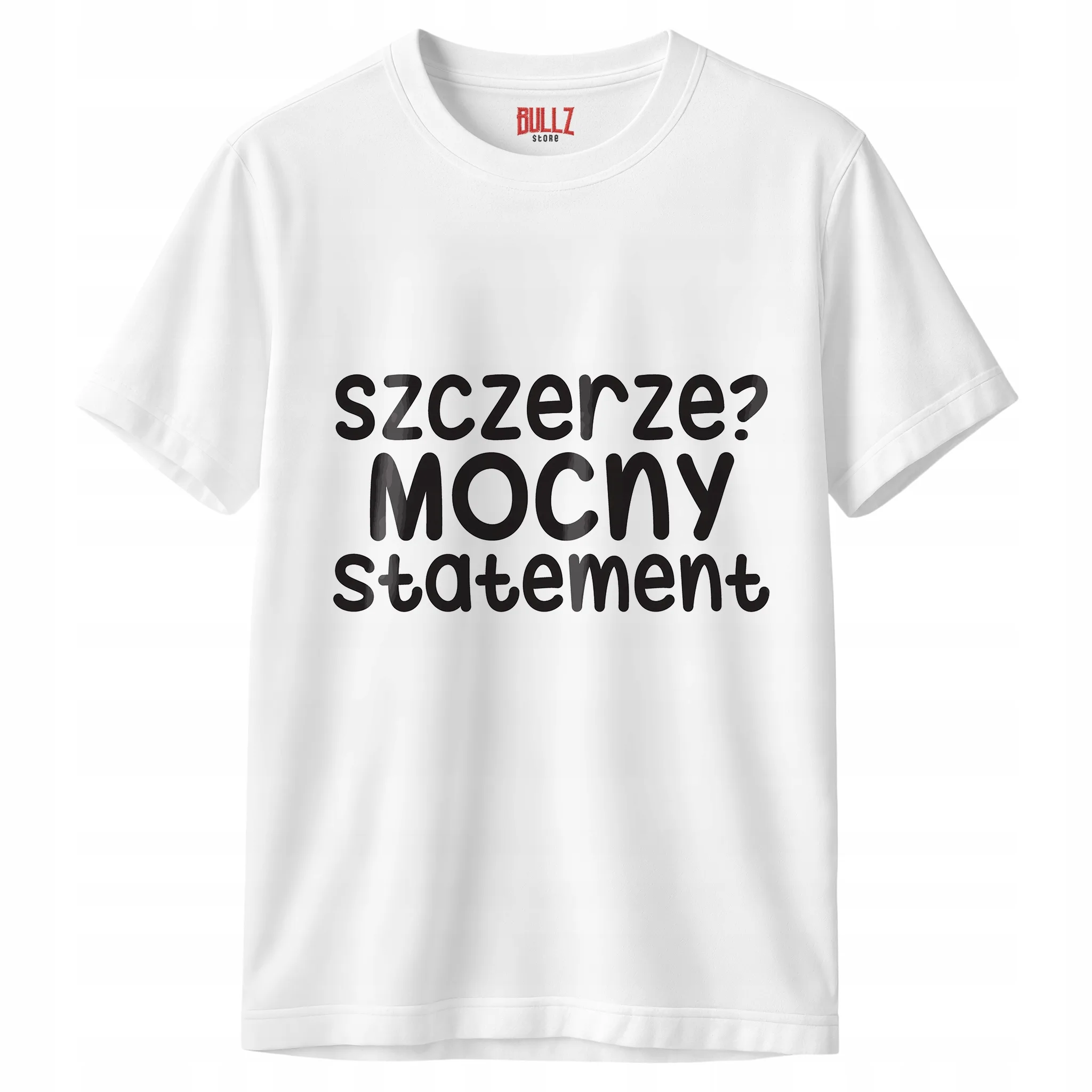 Koszulka biała męska Szczerze Mocny Statement Zabawny Prezent r. 3XL