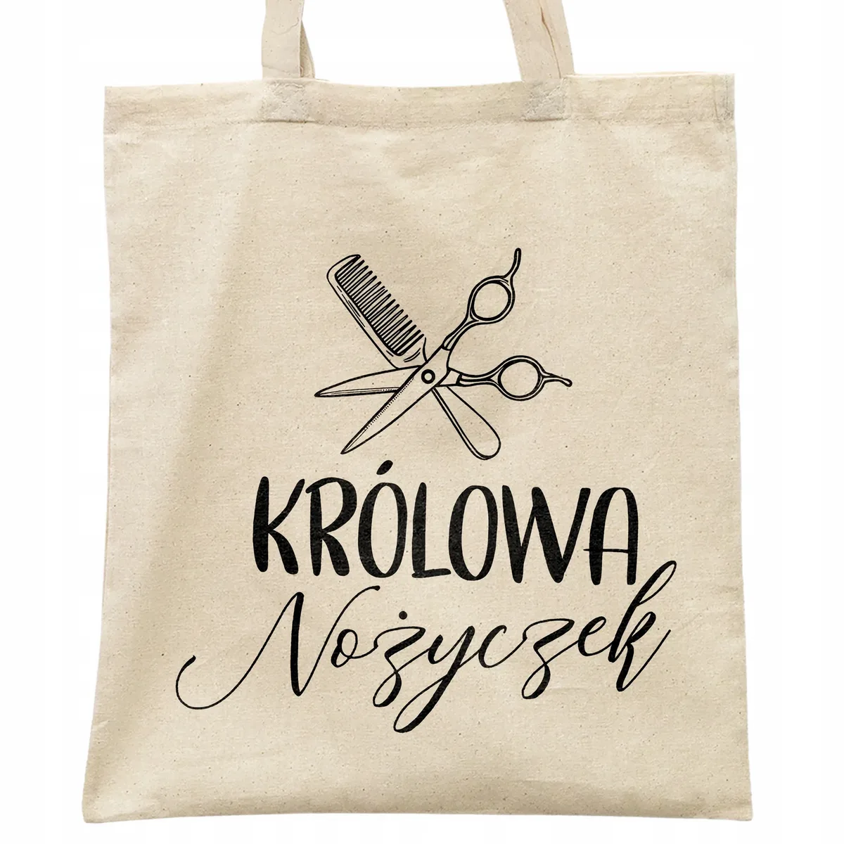 Torba bawełniana na zakupy Królowa Nożyczek Fryzjerka Prezent