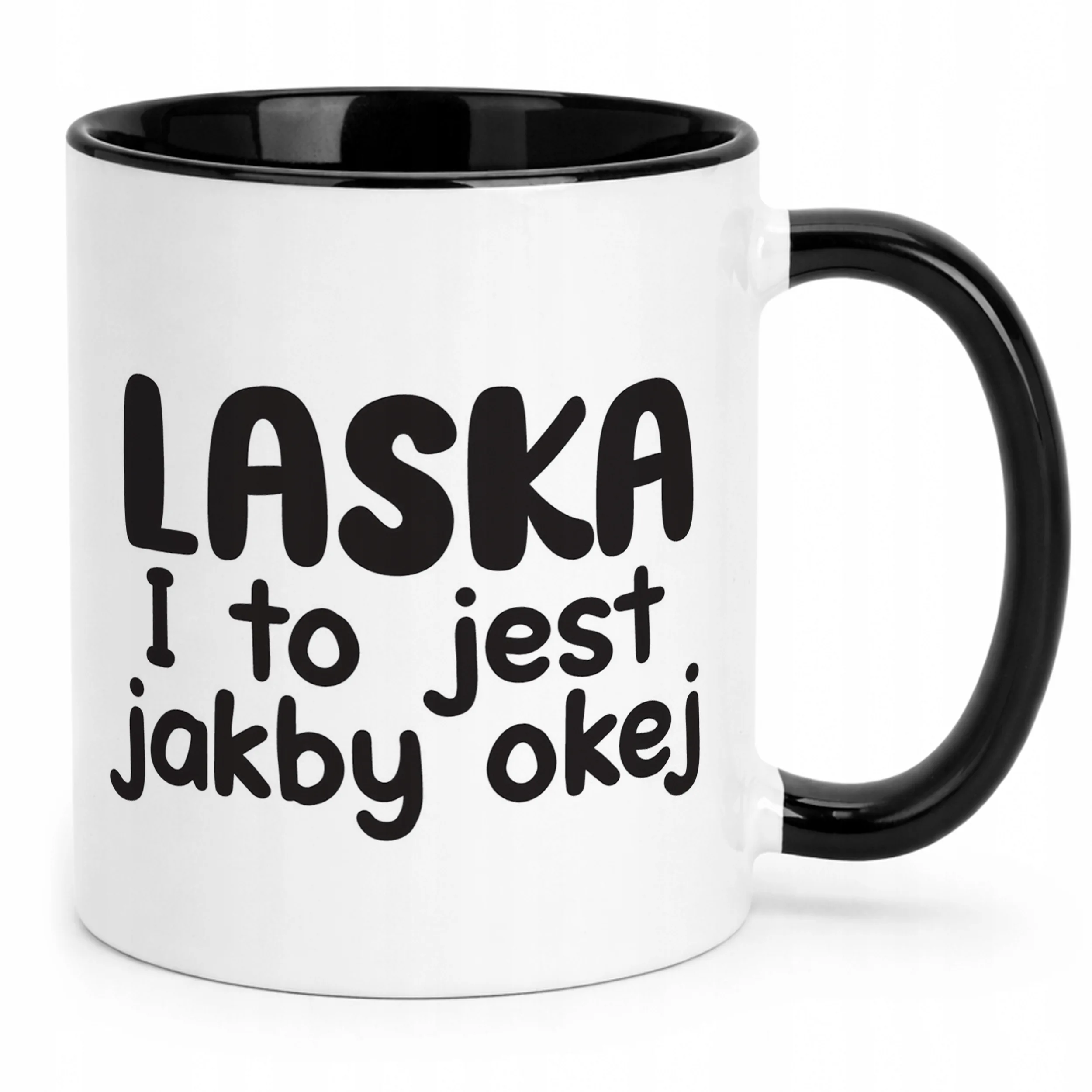 Kubek Czarny Laska I To Jest Jakby Okej Śmieszny Zabawny Prezent