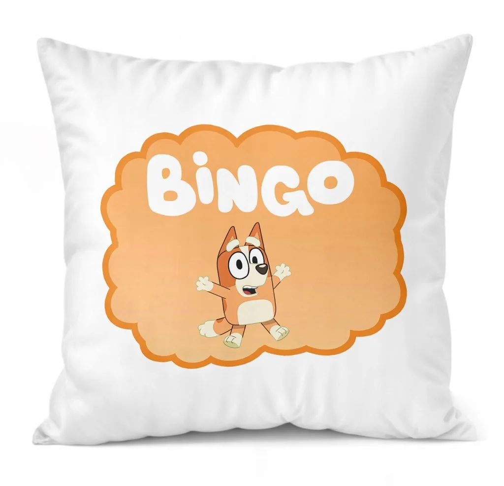 Poduszka 38x38cm Bluey Bingo Dla Fana Bajki Dla Dzieci Prezent