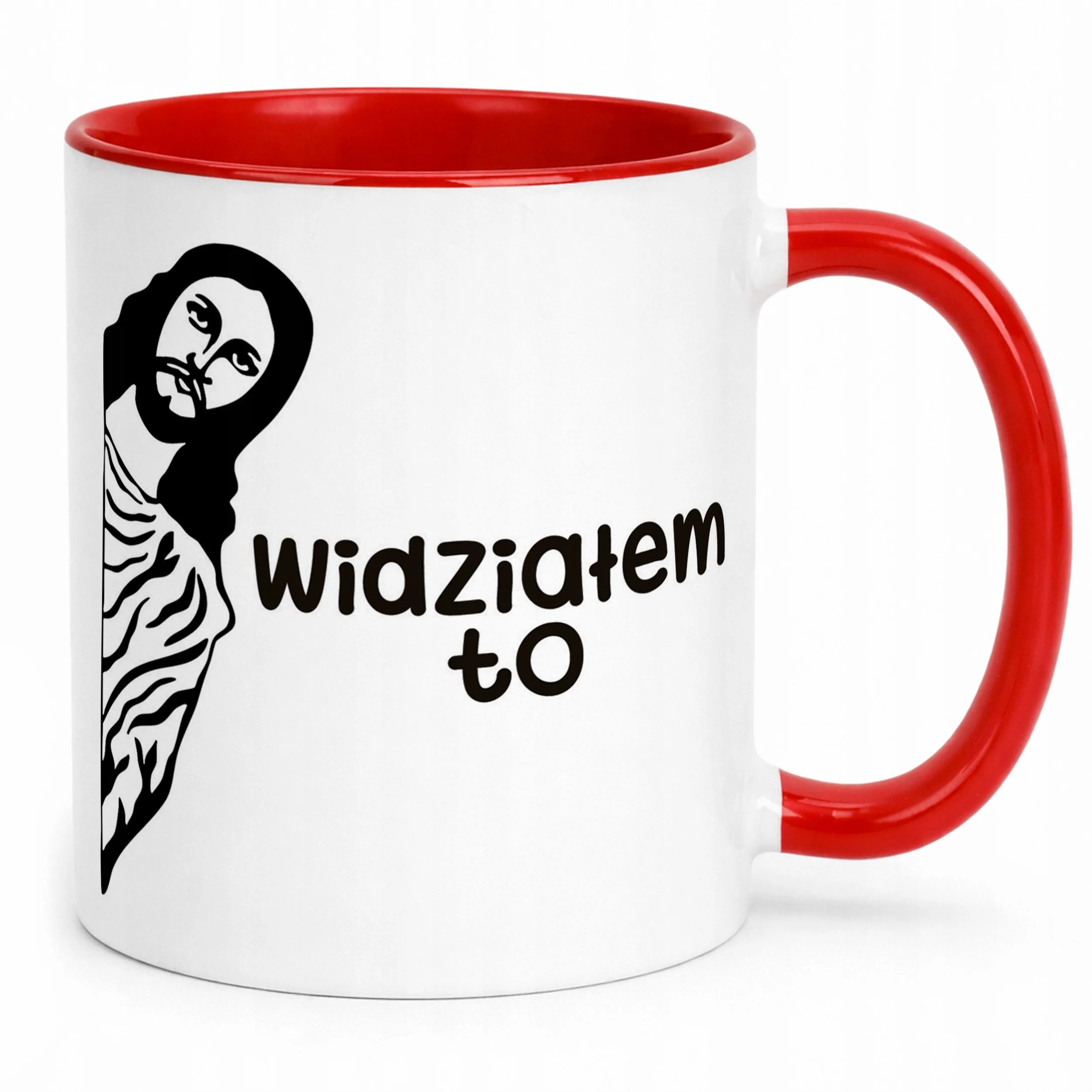 Kubek Czerwony Widziałem To Jezus Śmieszny Zabawny Prezent