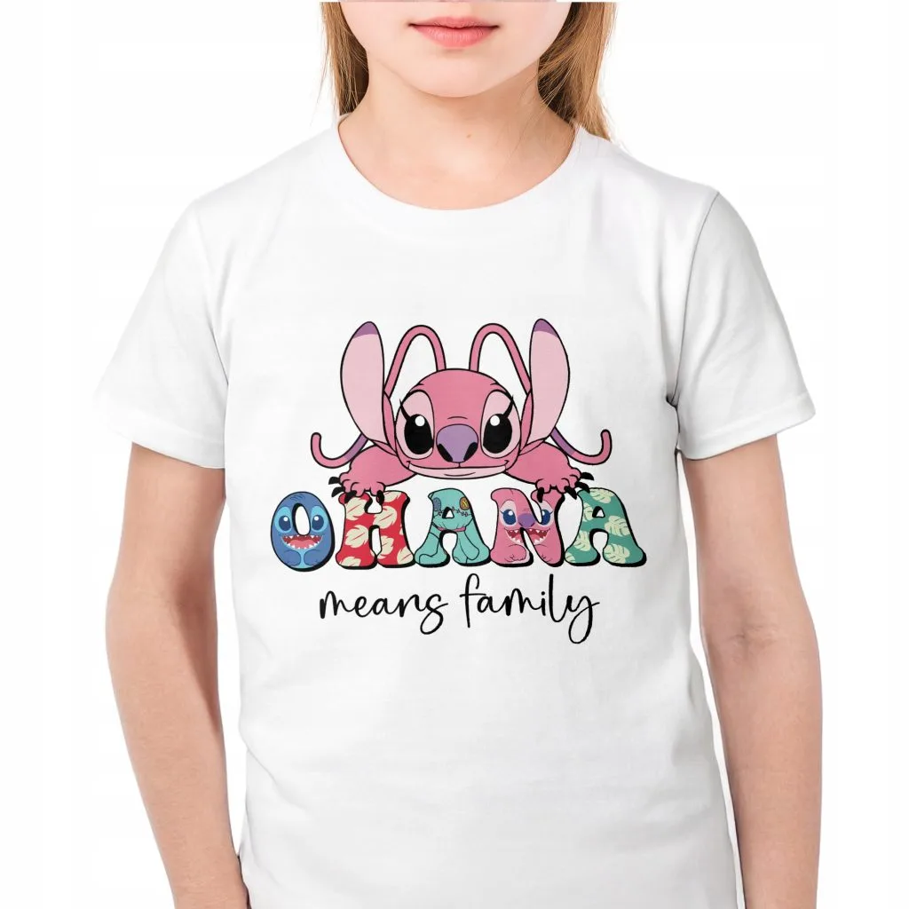 Koszulka biała dziecięca Stitch Lilo i Stich Dla Fanów