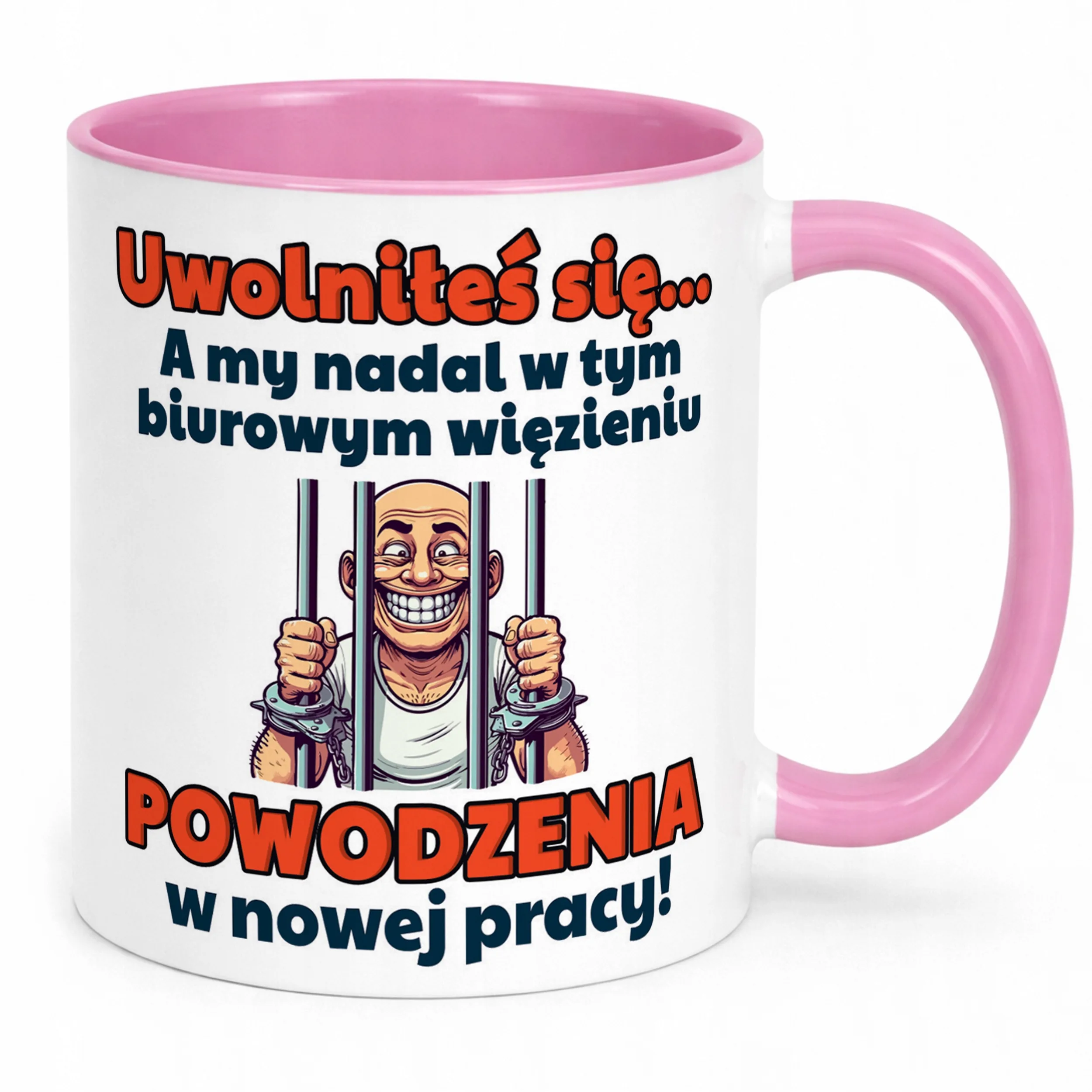 Kubek Różowy Pożeganie Odejście z Pracy Dla Kolegi Prezent