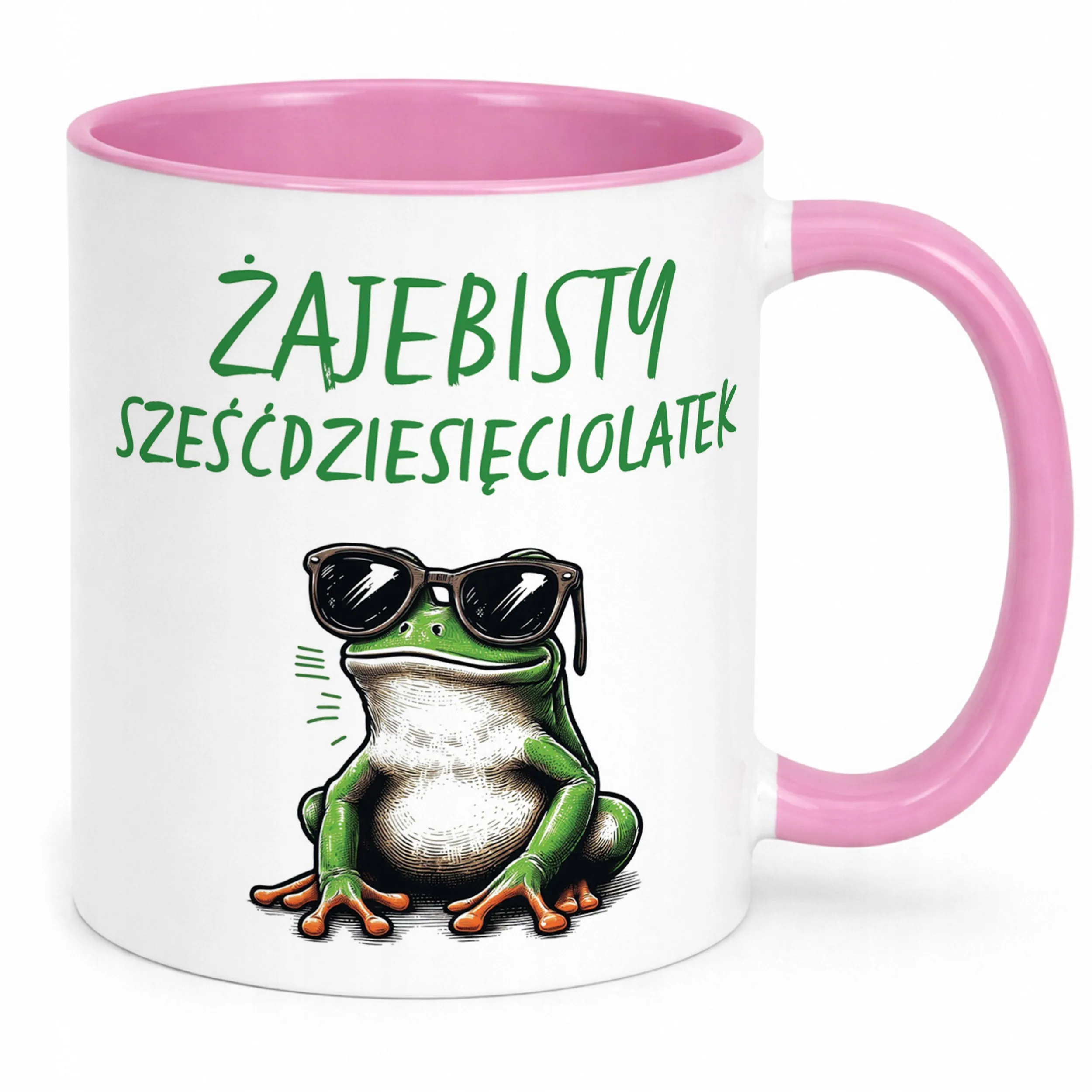 Kubek Różowy Żajebisty 60 Dla Mężczyzny Na Urodziny Prezent