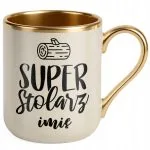 Kubek Premium Złoty Ecru Personalizowany Super Stolarz