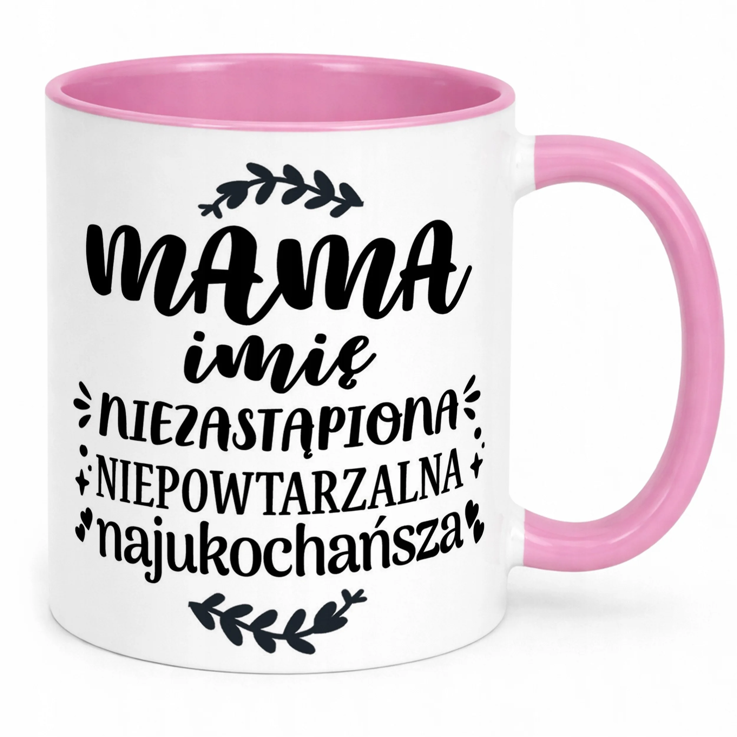 Kubek Różowy Personalizowany Dzień Matki Dla Mamy Prezent Upominek