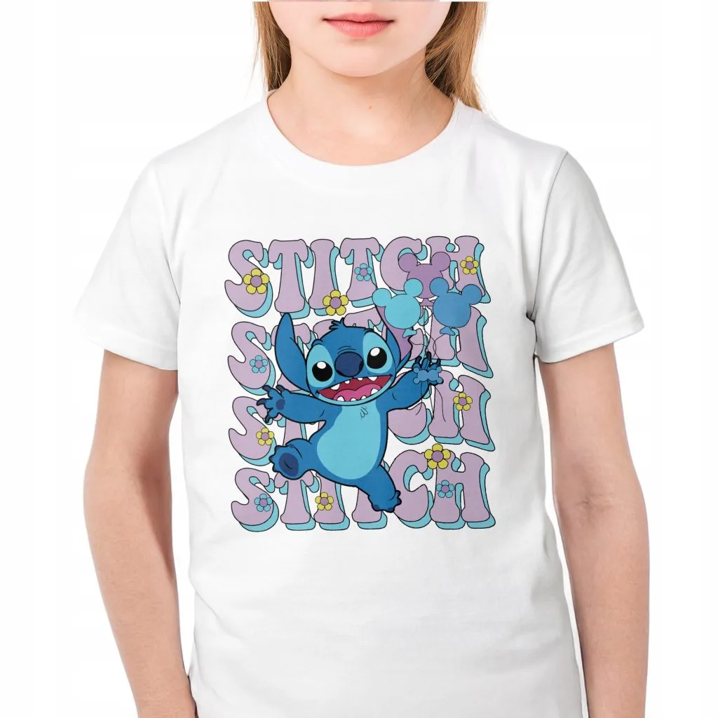Koszulka biała dziecięca Stitch Lilo i Stich Dla Fanów