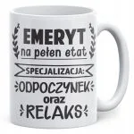 Kubek ceramiczny z okazji Emerytury Dla Emeryta Prezent Upominek
