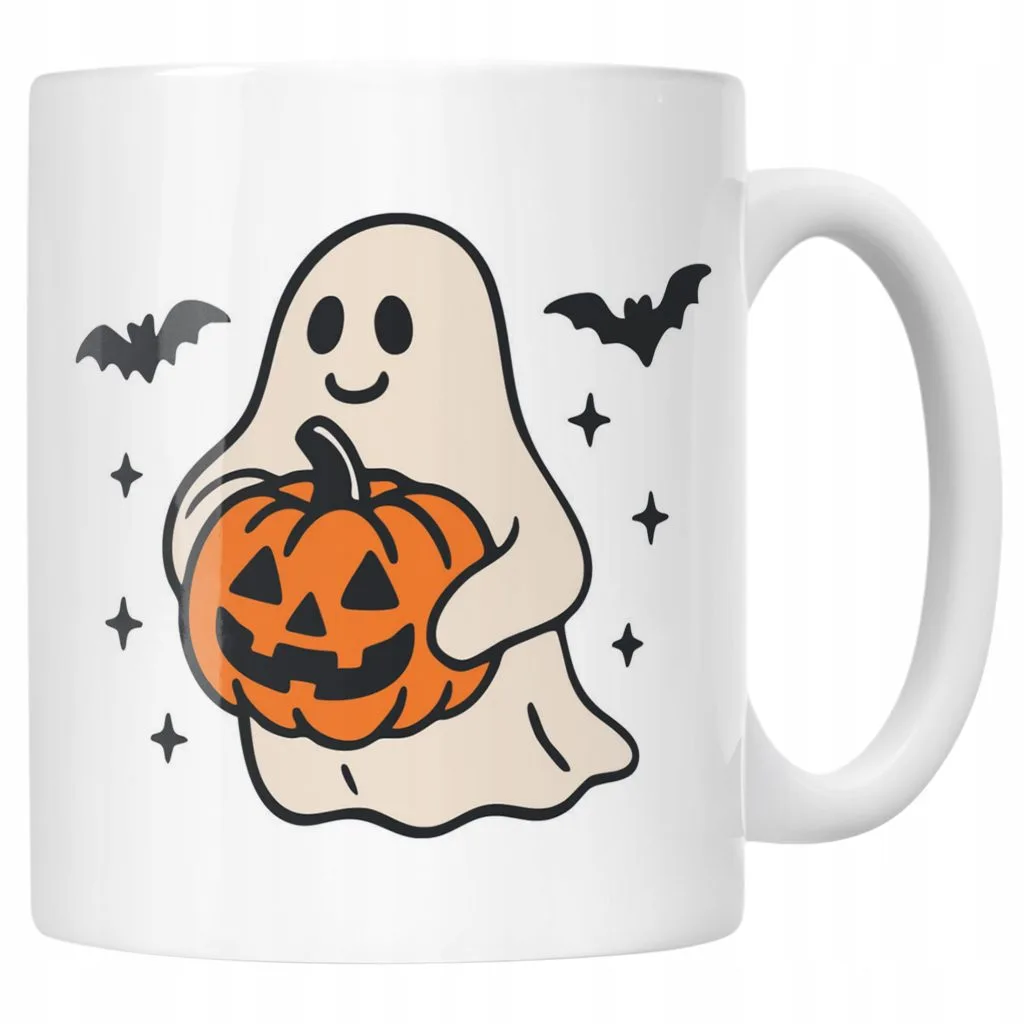 Kubek ceramiczny Halloween Jesień Dynia Duch Prezent Upominek