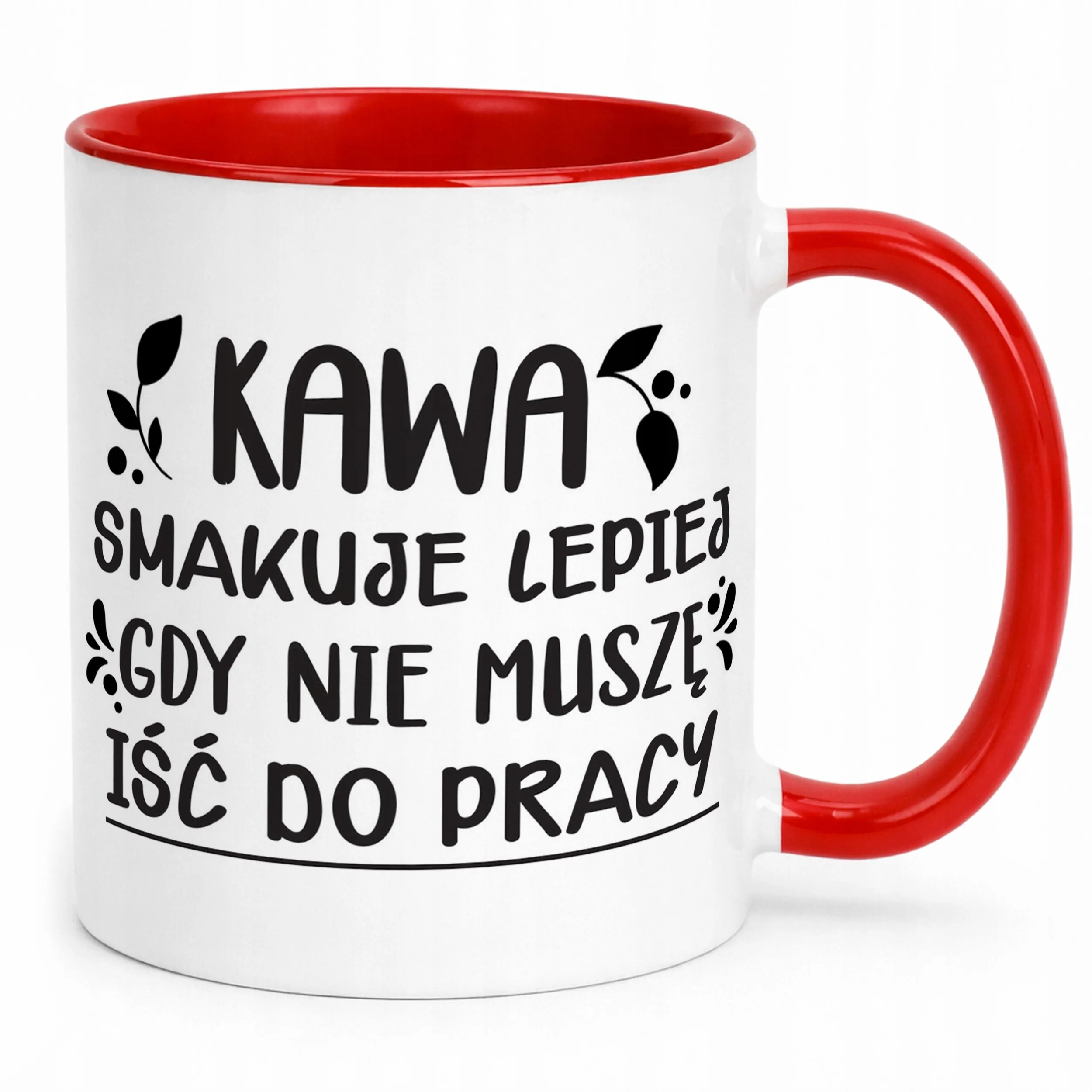 Kubek Czerwony z okazji Emerytury Dla Emeryta Emerytki Prezent Upominek