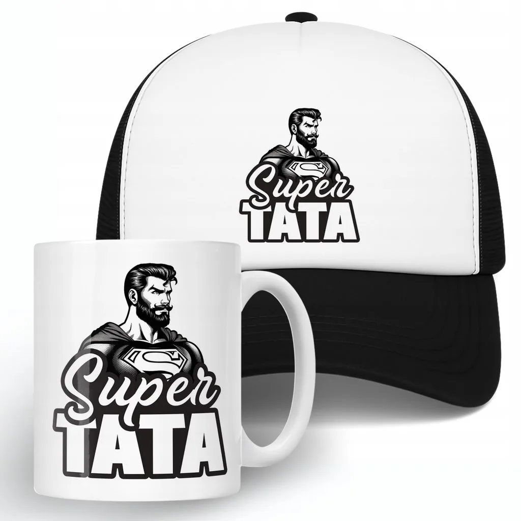 Zestaw Kubek + Koszulka Dzień Ojca Dla Taty Super Tata Prezent