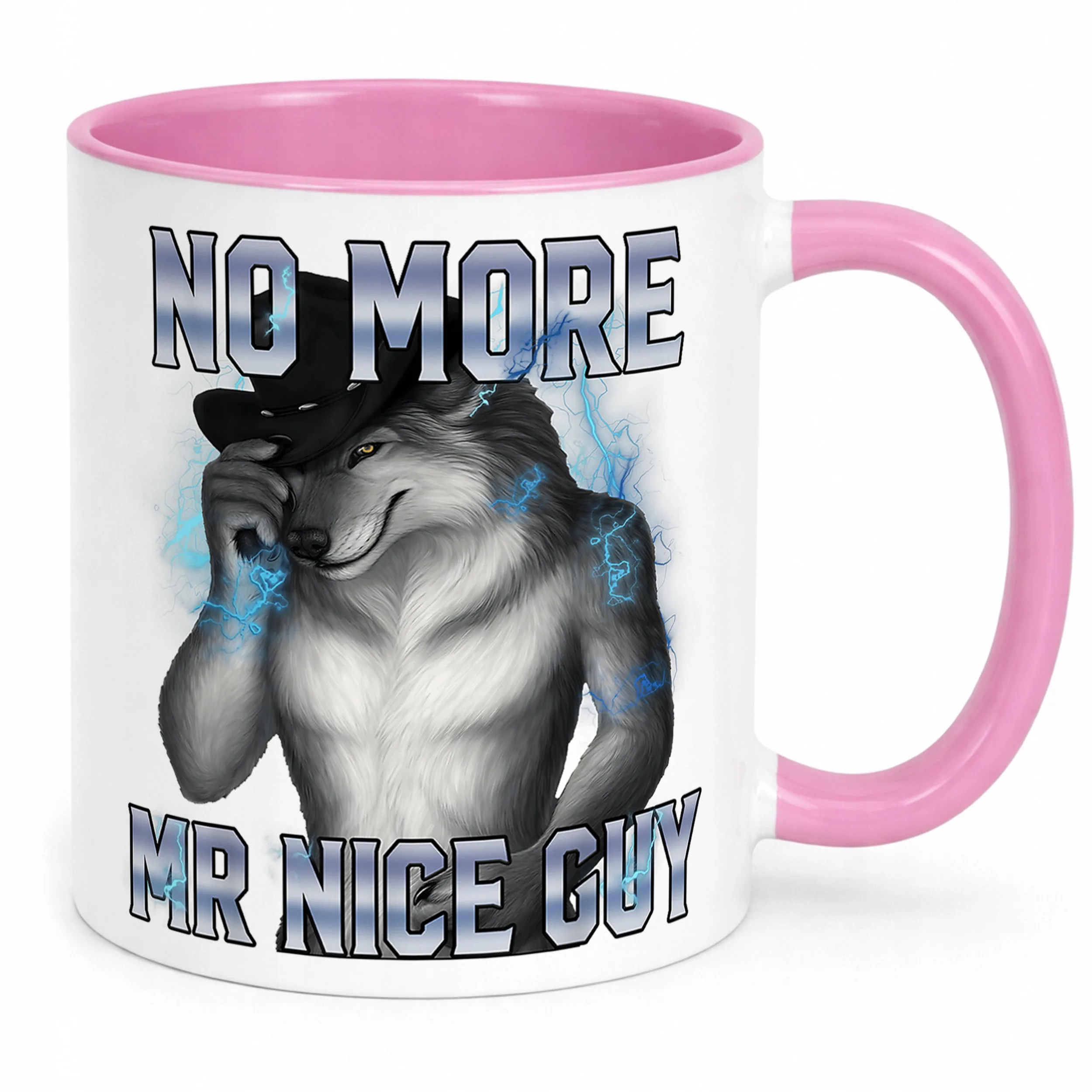 Kubek Różowy No More Mr Nice Guy viral tiktok mem