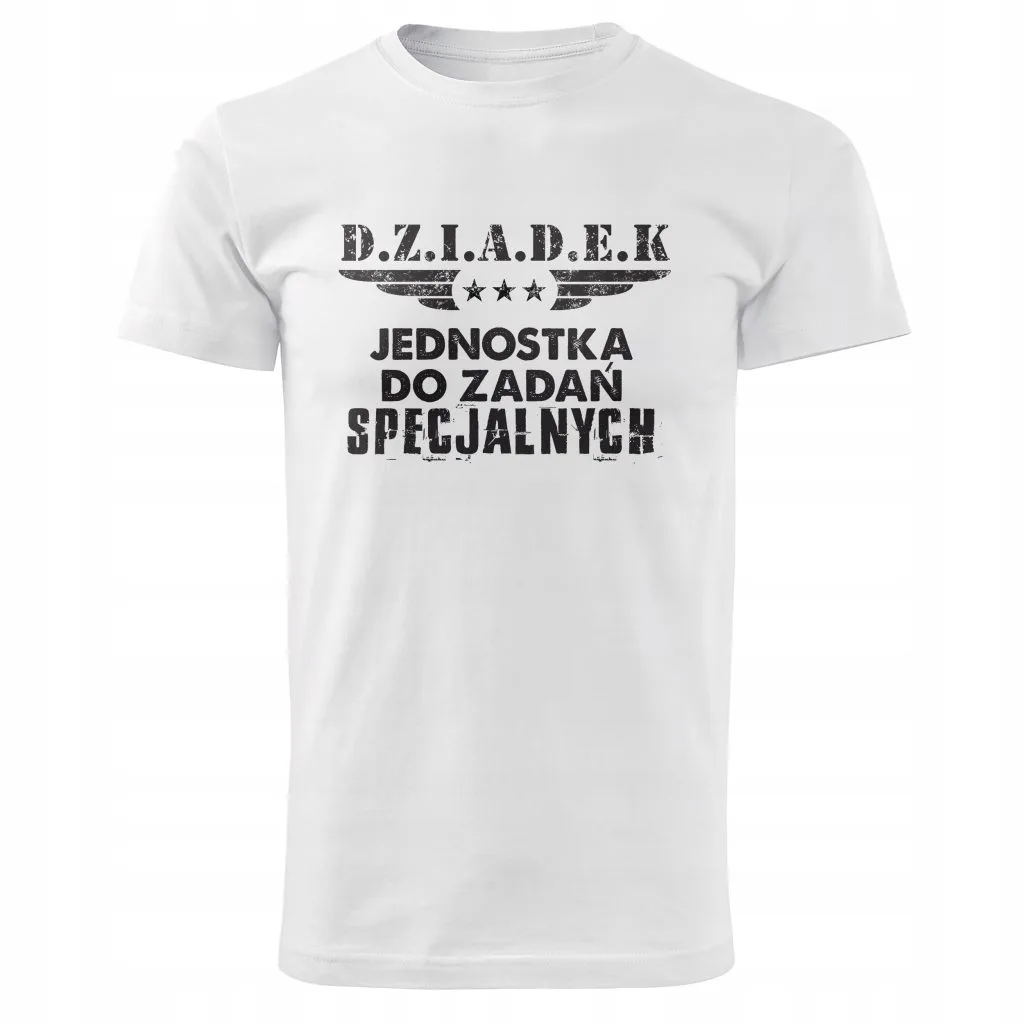 Koszulka Męski T-shirt Na Dzień Dziadka Prezent Jednostka Specjalna