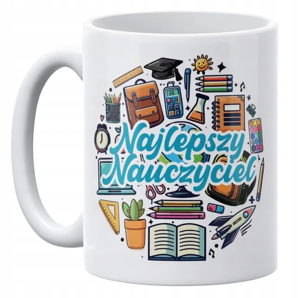 Kubek ceramiczny 330 ml Dzień Nauczyciela Najlepszy Nauczyciel Prezent