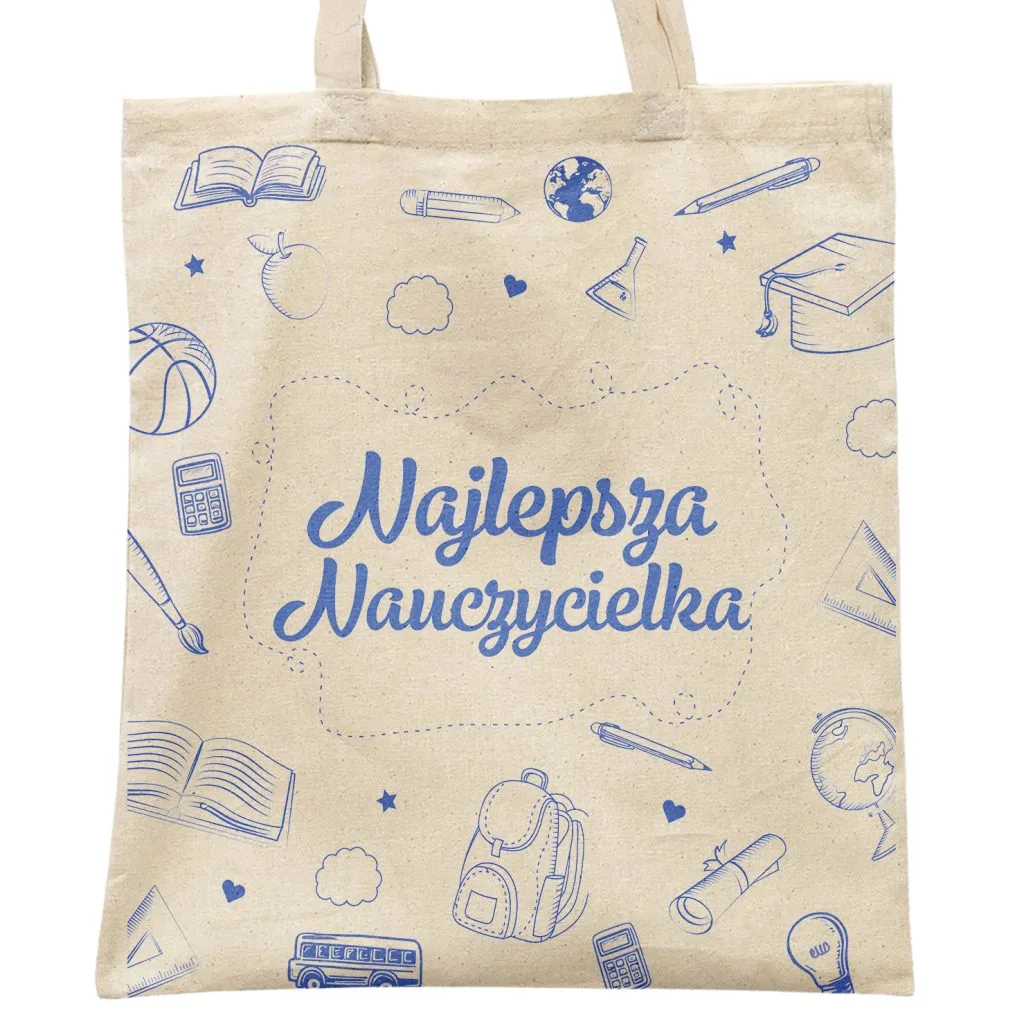 Torba bawełniana Dzień Nauczyciela Najlepsza Nauczycielka Prezent Upominek