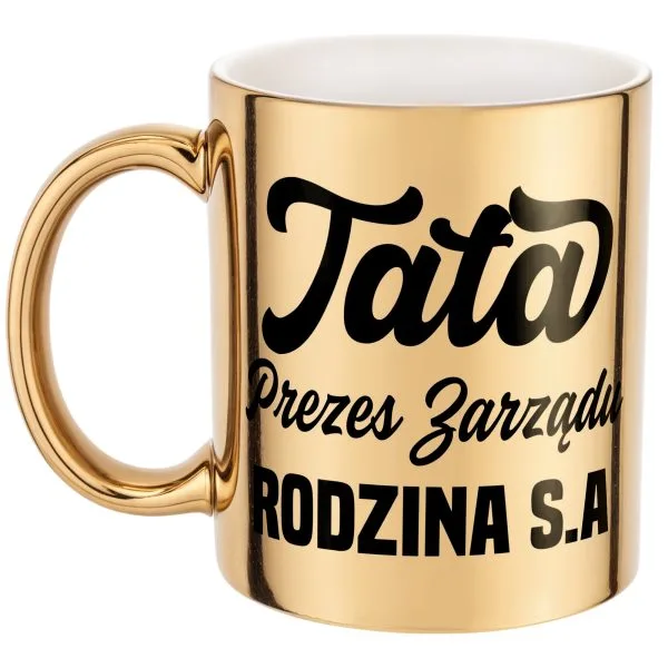 Złoty Kubek Dzień Ojca Dla Taty Prezes Zarządu Rodzina Prezent