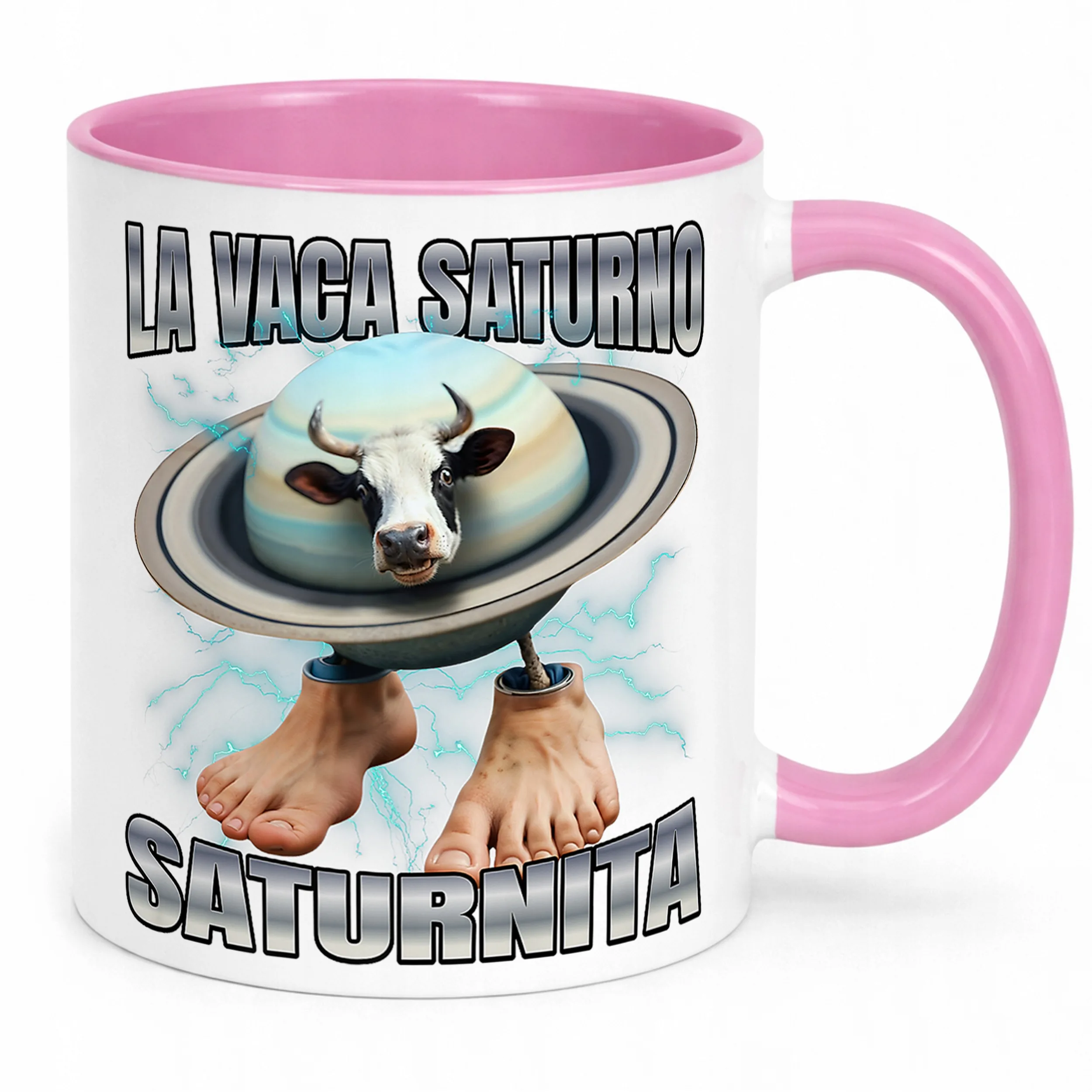Kubek Różowy La Vaca Saturno viral tiktok brainrot mem
