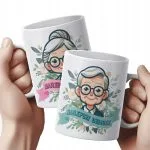 Zestaw Kubków Ceramicznych 330 ml Dzień Babci i Dziadka Prezent Najlepsi