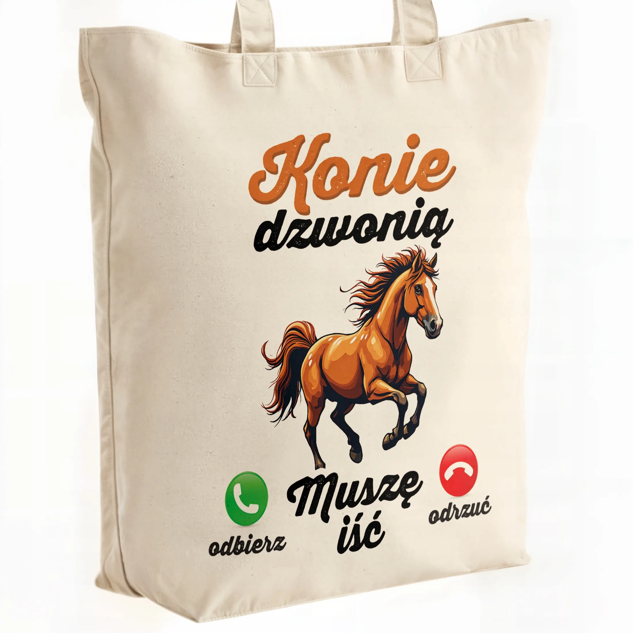 Torba bawełniana premium Konie Dzwonią Zabawny Prezent