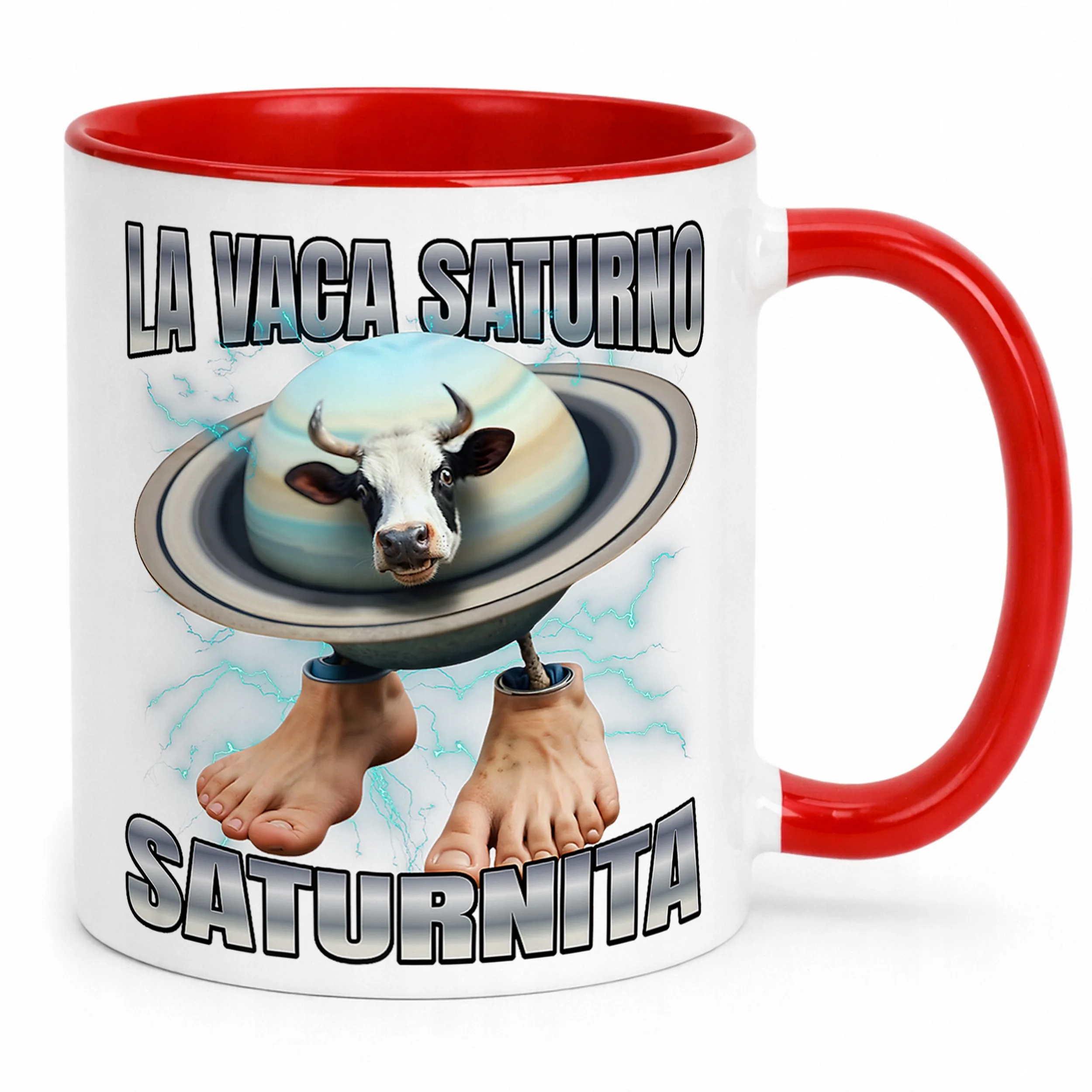 Kubek ceramiczny La Vaca Saturno viral tiktok brainrot mem