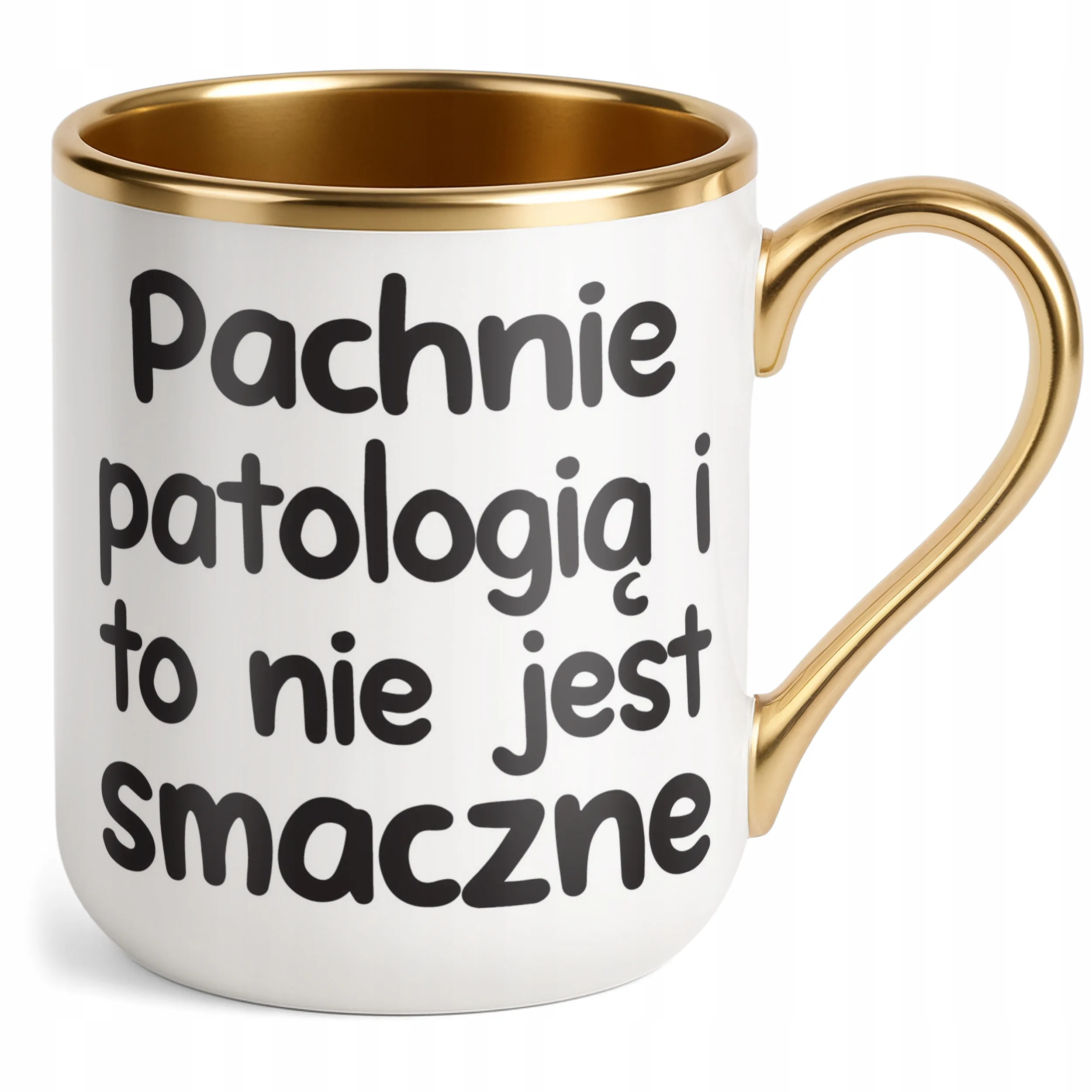 Kubek Premium Złoty Pachnie Patologią I To Nie Jest Śmieszny Zabawny