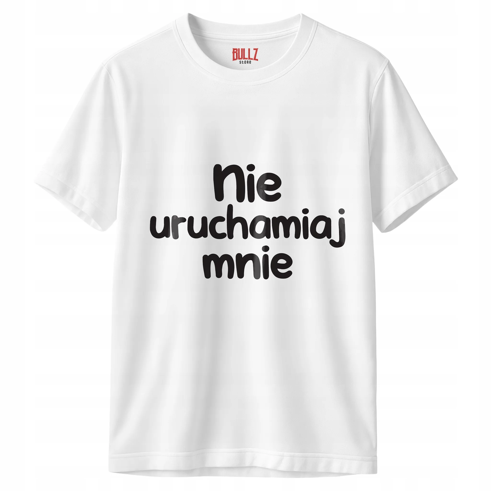 Koszulka biała męska Nie Uruchamiaj Mnie Zabawny Prezent r. 3XL