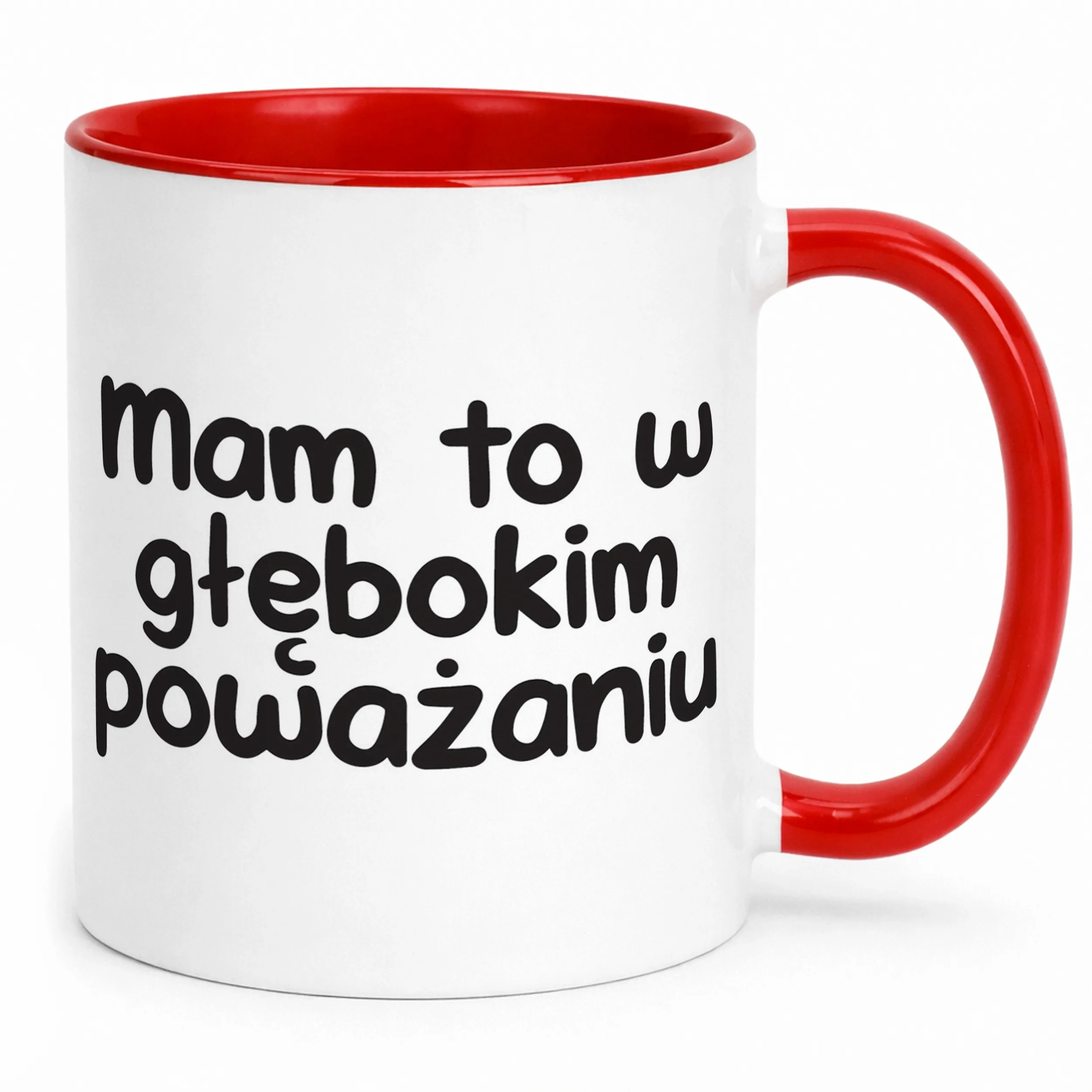 Kubek Czerwony Mam To W Głębokim Poważaniu Śmieszny Zabawny Prezent
