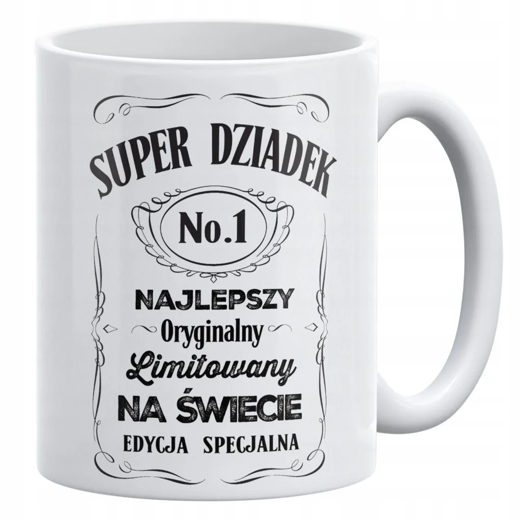 Kubek ceramiczny 330 ml Na Dzień Dziadka Prezent Upominek Super Dziadek
