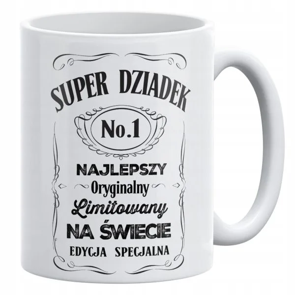Kubek ceramiczny 330 ml Na Dzień Dziadka Prezent Upominek Super Dziadek