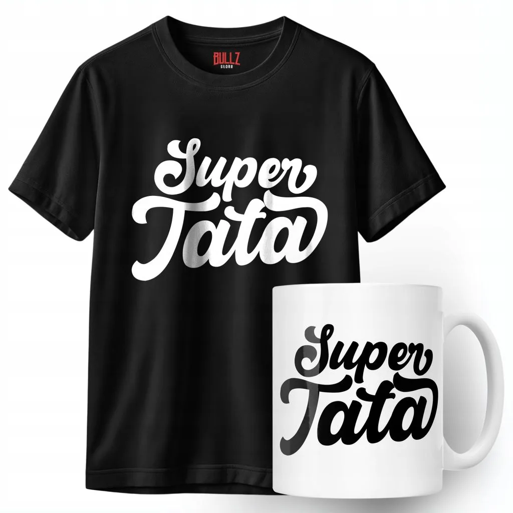 Zestaw Kubek + Koszulka Dzień Ojca Dla Taty Super Tata Prezent