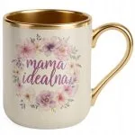 Kubek Premium Złoty Ecru Dzień Matki Prezent Upominek Mama Idealna