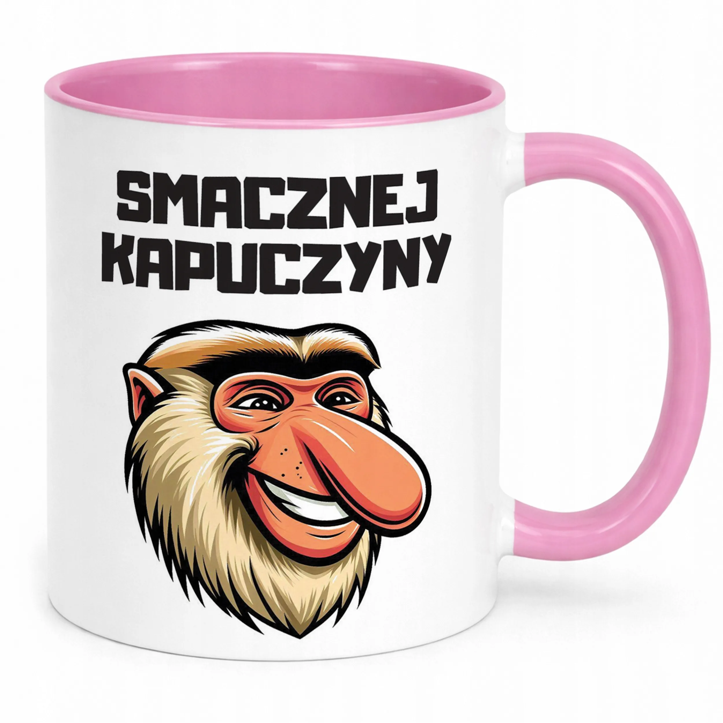Kubek Różowy Janusz Nosacz Kawa Zabawny Prezent Upominek