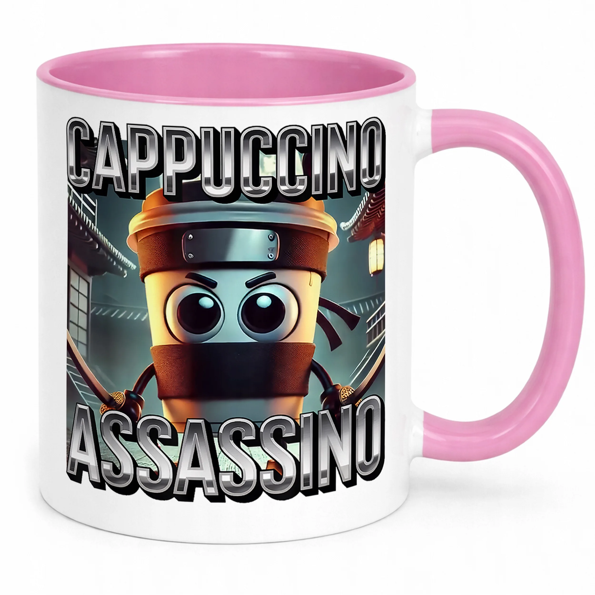 Kubek Różowy Cappuccino Assassino viral tiktok brainrot