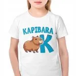 Koszulka biała dziecięca Kapibara Capybara Zwierzak