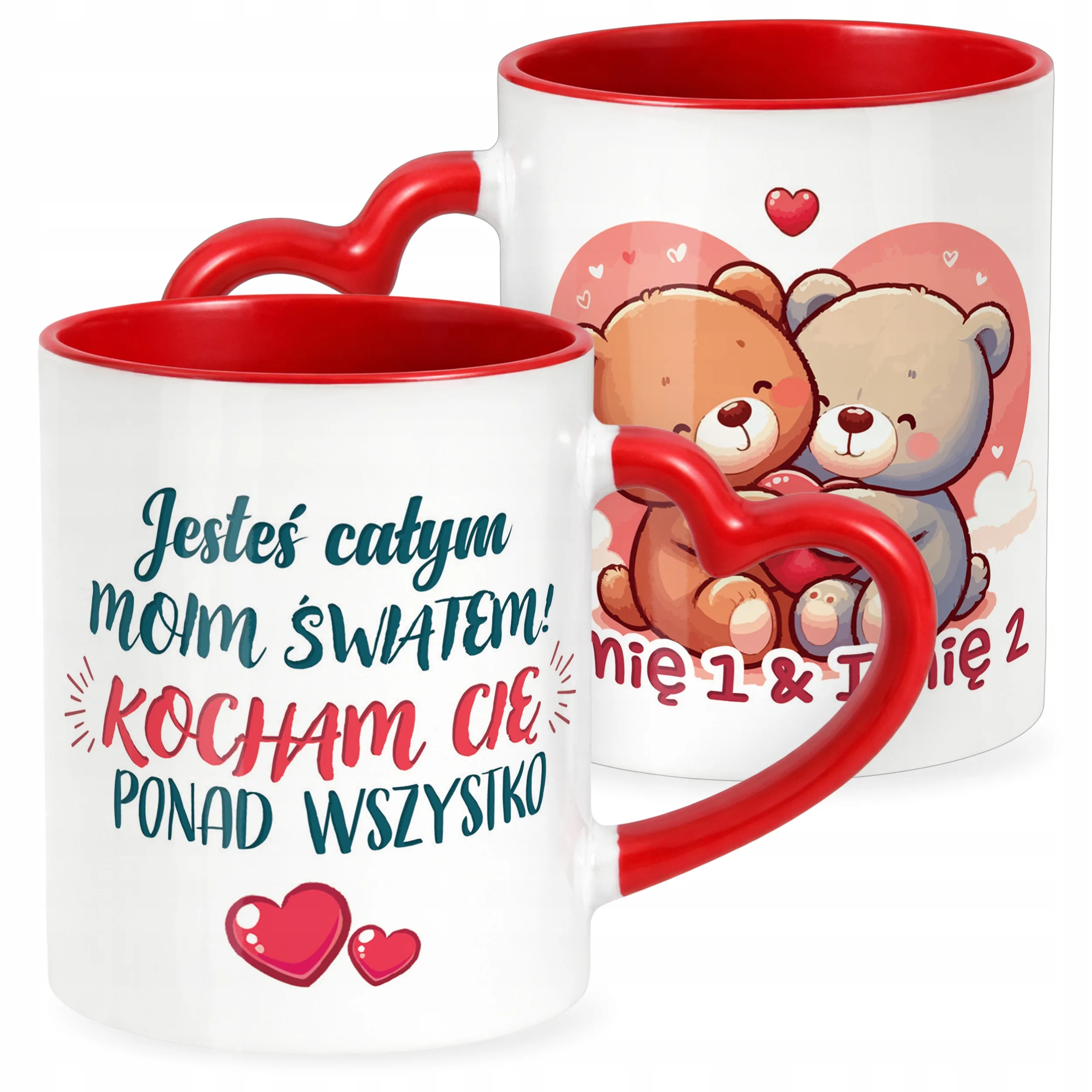 Kubek Walentynkowy Personalizowany Serce Walentynki Prezent Upominek