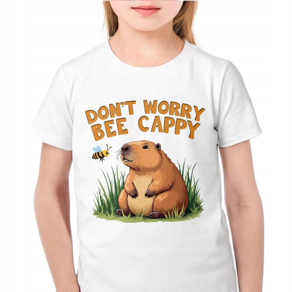 Koszulka biała dziecięca Kapibara Capybara Zwierzak