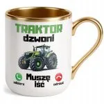 Kubek Premium Złoty Rolnik Dla Rolnika Traktor Zabawny Prezent