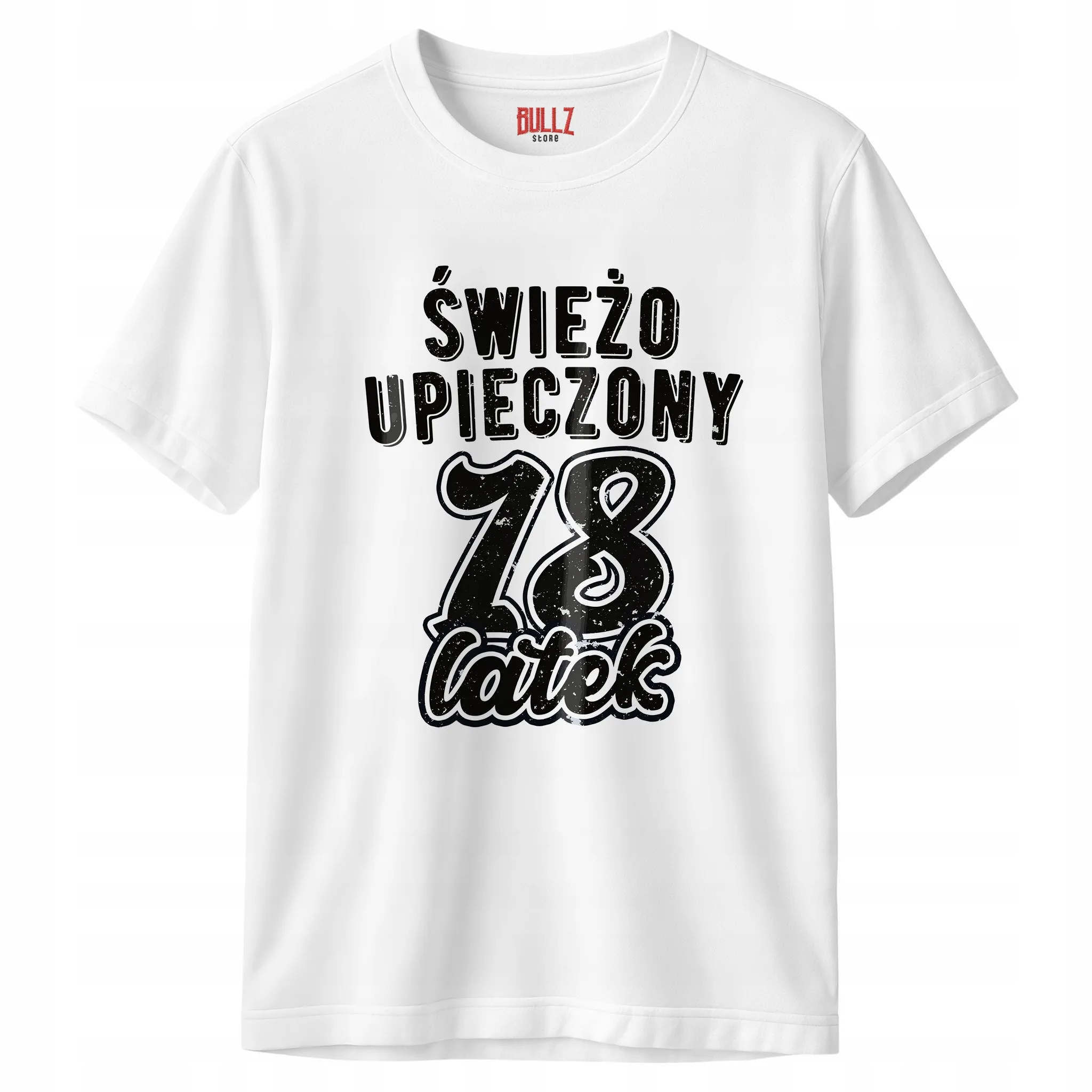 Koszulka biała męska Świeżo Upieczony 18 Urodziny Prezent