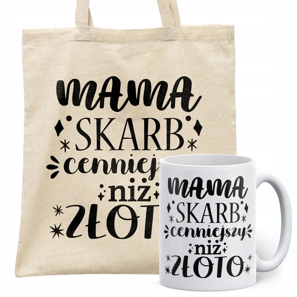 Zestaw Kubek + Torba Dzień Matki Dla Mamy Prezent Upominek