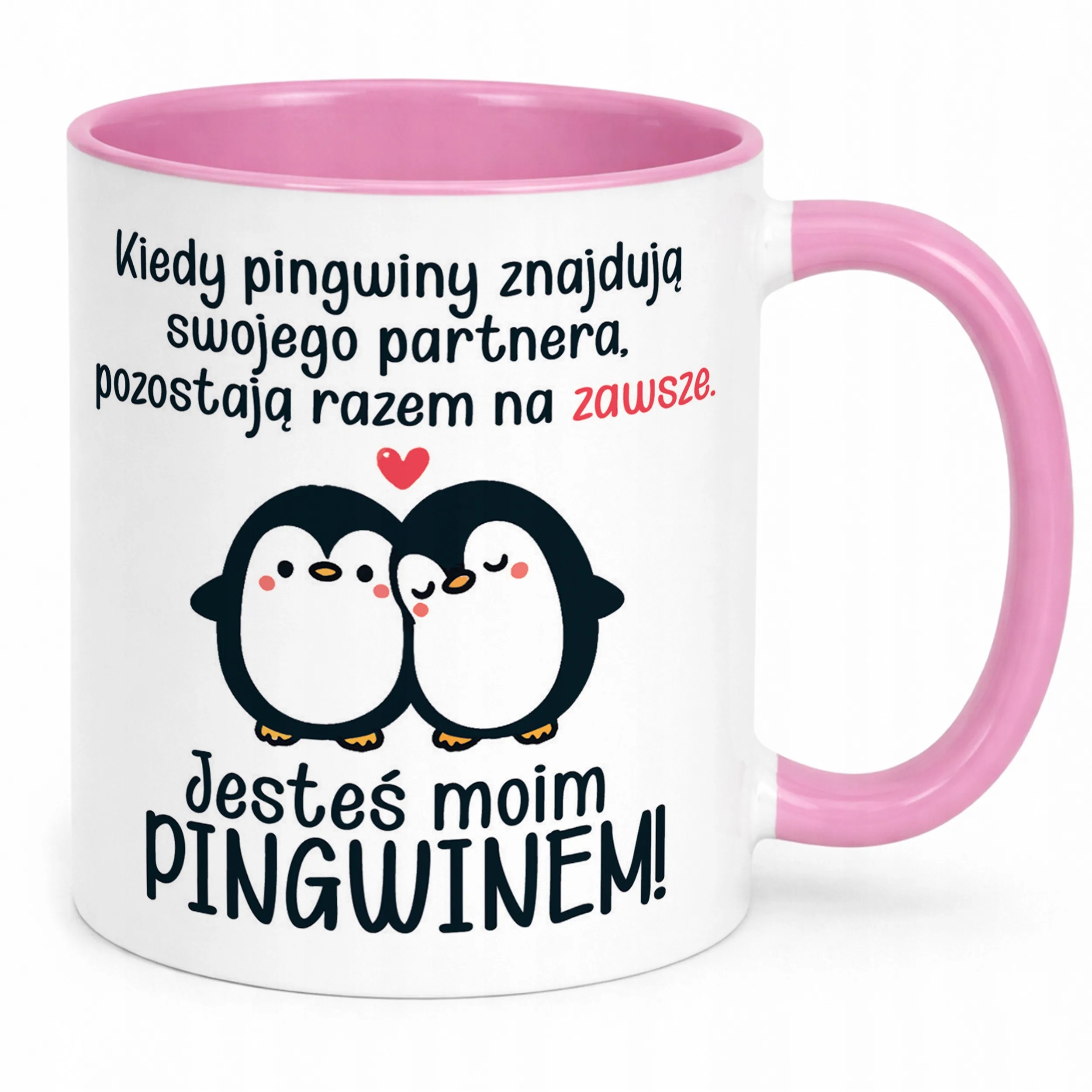 Kubek Różowy Walentynki Miłość Prezent Upominek Dla Drugiej Połowy