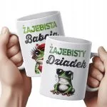 Zestaw Kubków Ceramicznych 330 ml Dzień Babci i Dziadka Prezent Żajebiści