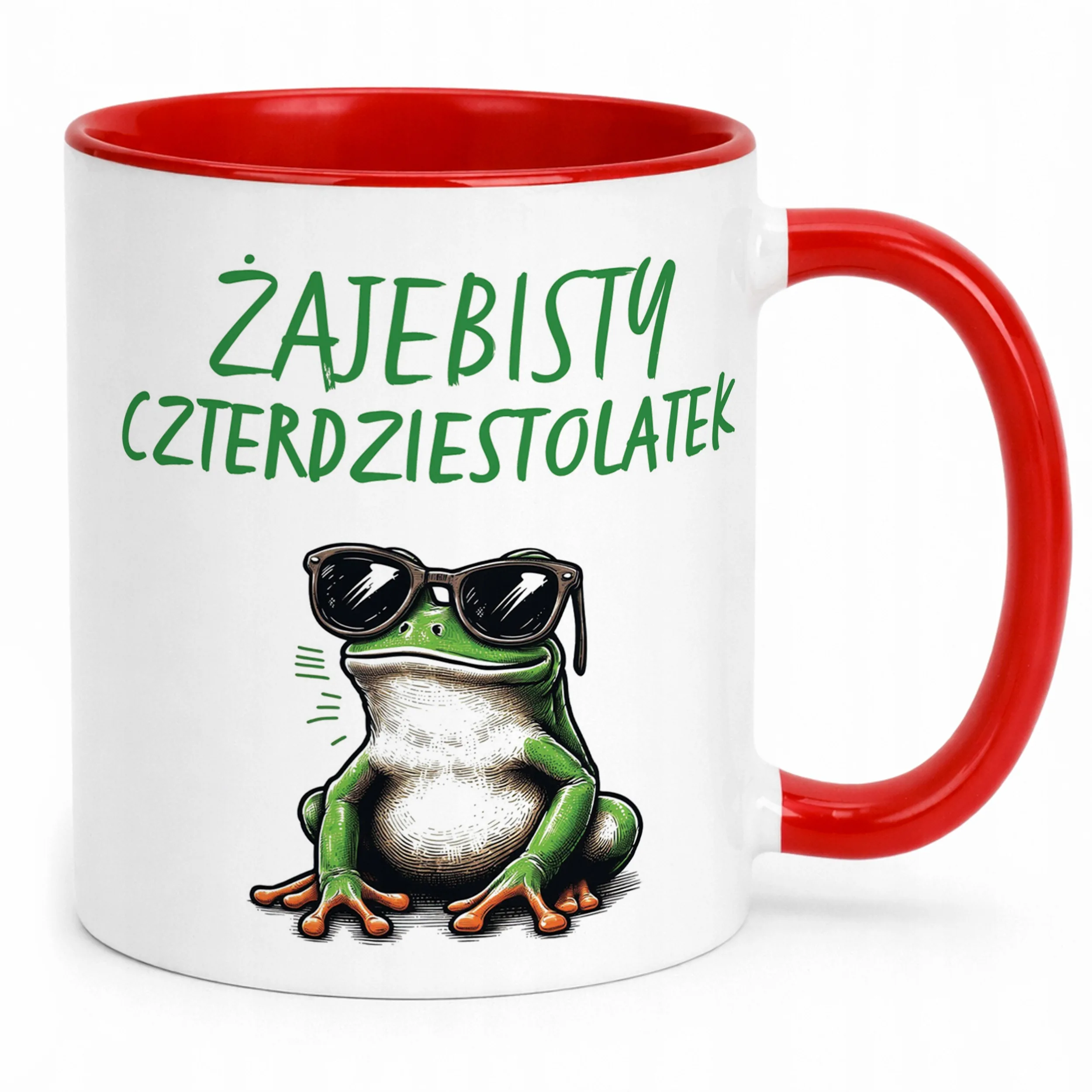 Kubek Czerwony Żajebisty 40 Dla Mężczyzny Na Urodziny Prezent