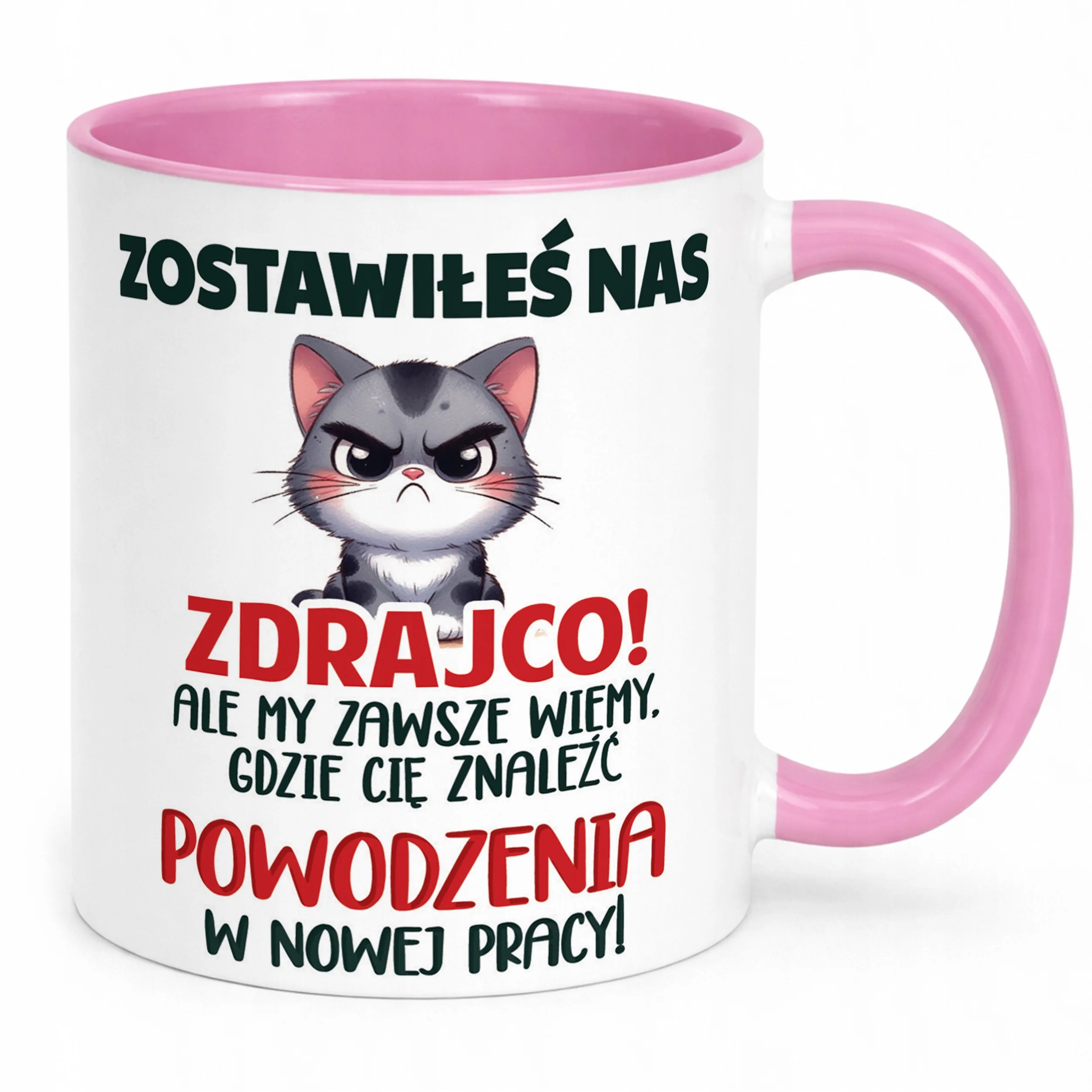 Kubki biało-różowe
