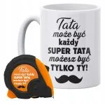 Zestaw kubek + miarka zwijana Na Dzień Ojca Prezent Tatą może być każdy